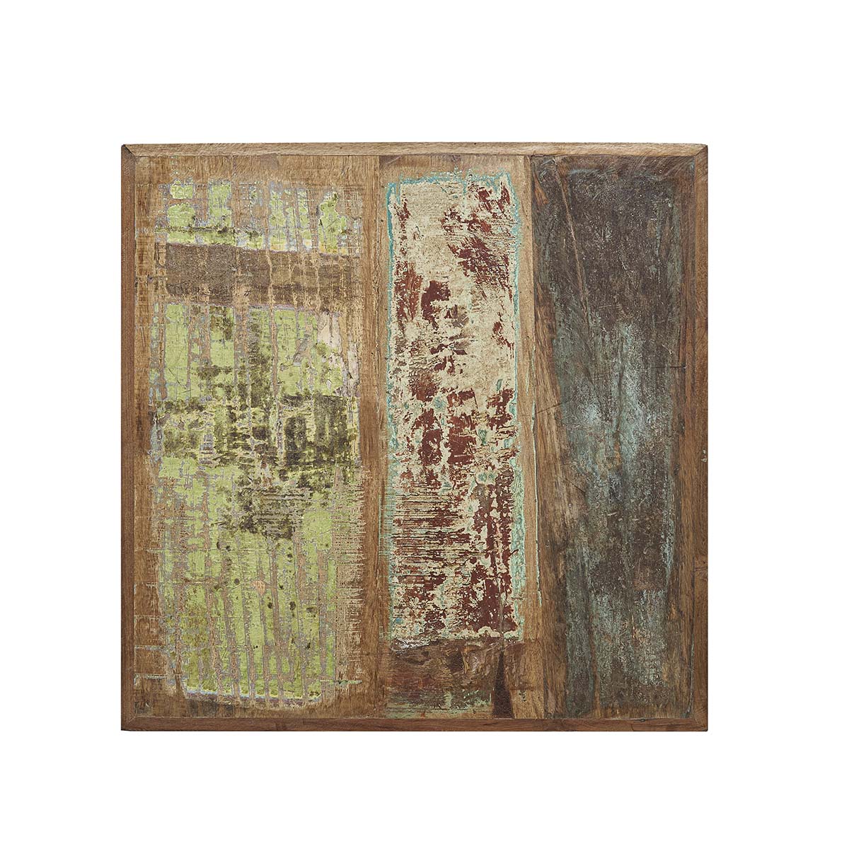 Tablero de mesa vintage Moy 70x70 maderas recicladas