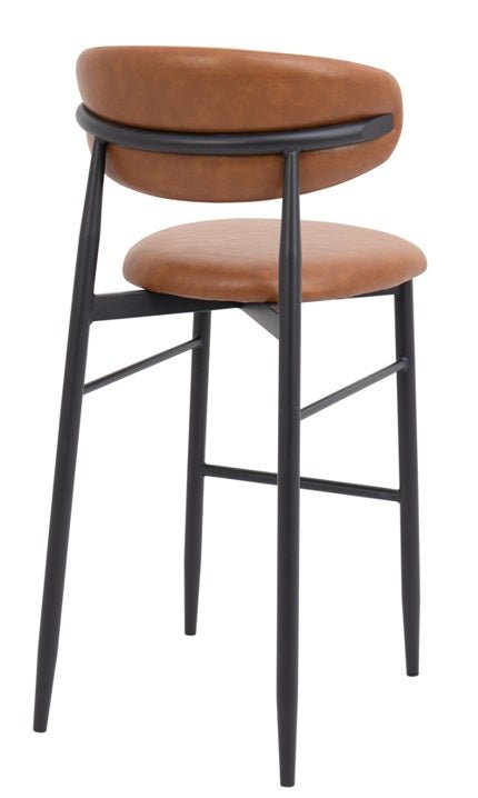 Taburete de bar nórdico Olimpo marrón vintage 75cm - Vintahome