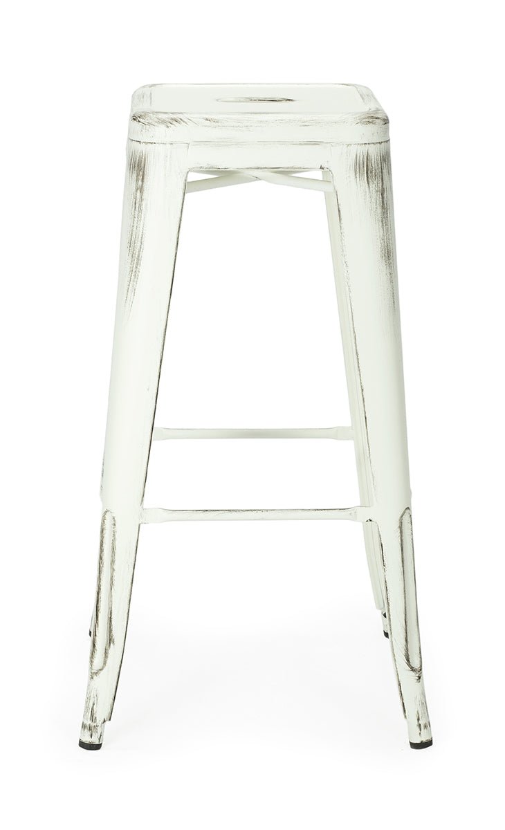Taburete de bar Tolux envejecido altura 75 cm - Vintahome
#color_Blanco