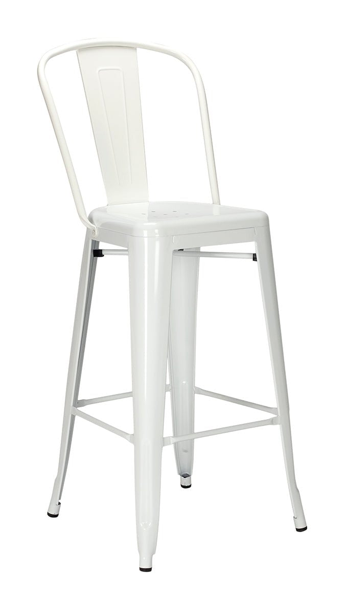 Taburete de bar Tolux Respaldo alto - Vintahome
#color_Blanco