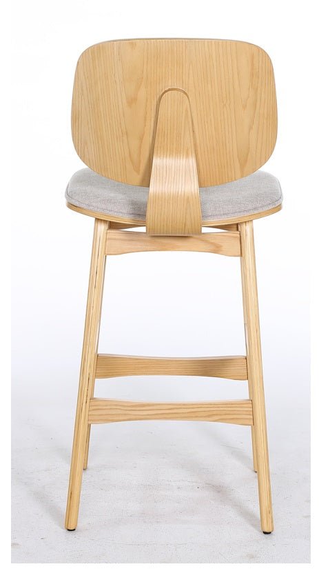 Taburete madera natural y tapizado H65 Everly - Vintahome