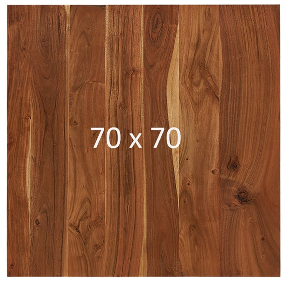 Mesa de bar acero y tapa cuadrada madera de 70-80 cm Porte