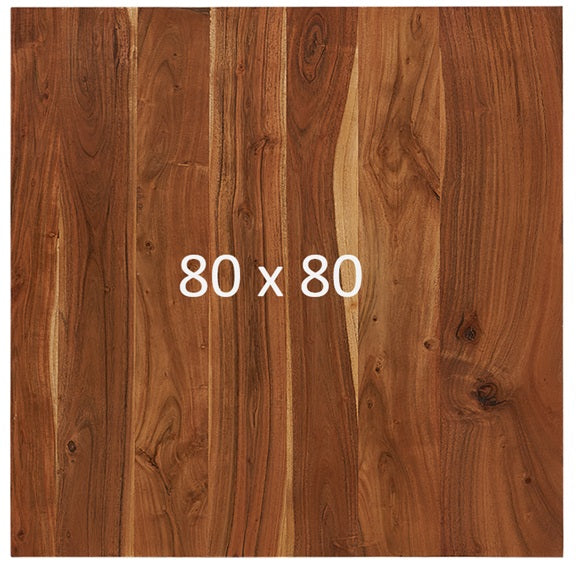 Mesa de bar acero y tapa cuadrada madera de 70-80 cm Porte