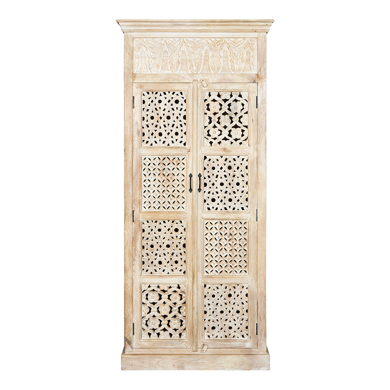 Armario tallado de madera de mango Paulo