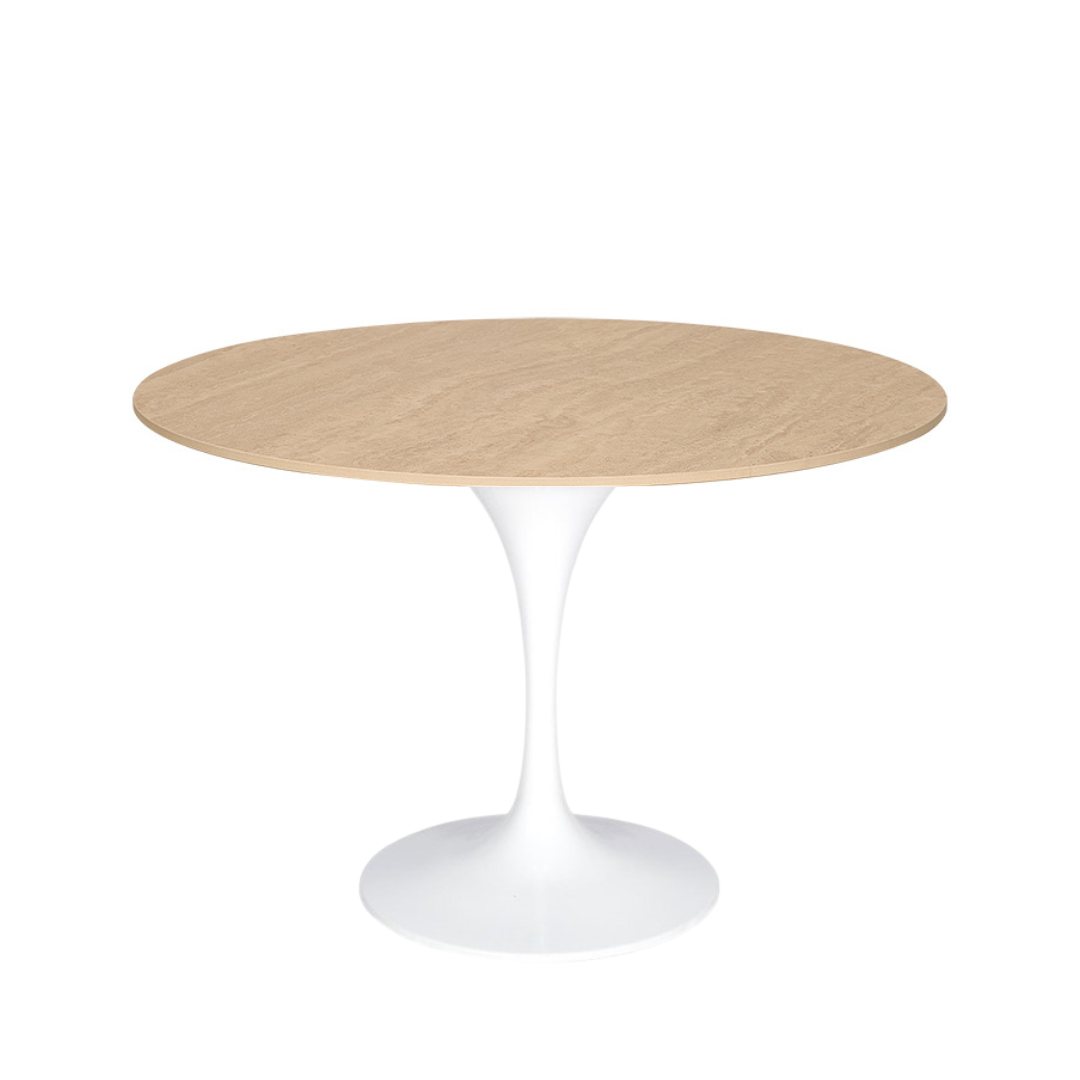 Mesa de comedor Tull blanca piedra sinterizada