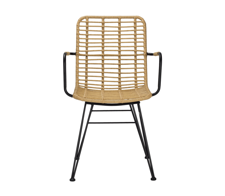 Fauteuil de salle à manger nordique en rotin Loira
