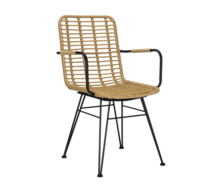 Fauteuil de salle à manger nordique en rotin Loira