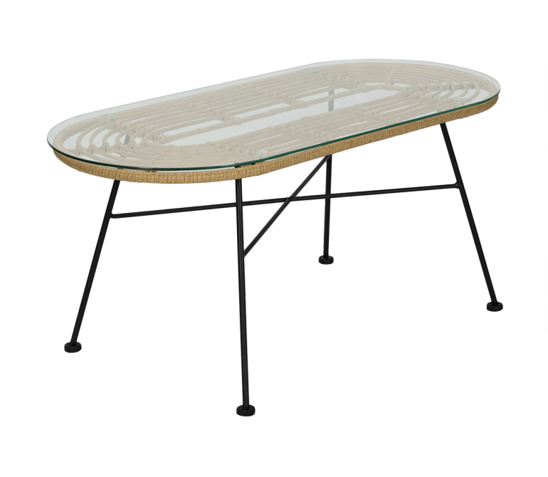 Table basse en rotin Tiber
