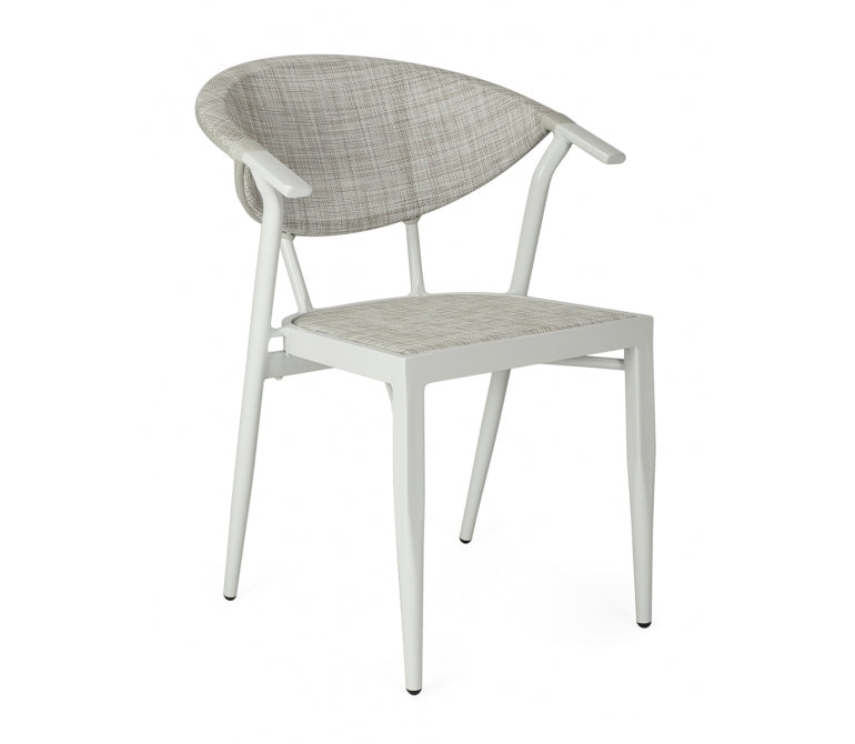 Chaise d'extérieur parisienne Vien white