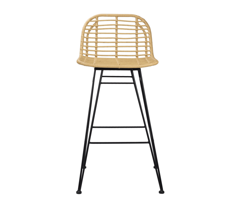 Sgabello da bar in rattan nordico Mosca
