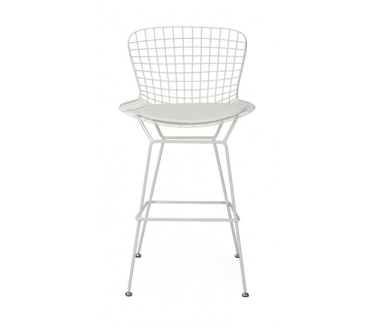 Sgabello da bar bianco design Berny