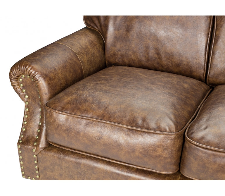 Sofa vintage semipiel envejecido Franklin