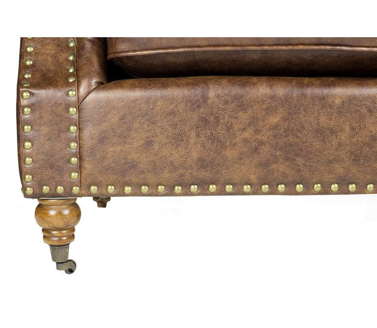 Sofa vintage semipiel envejecido Franklin