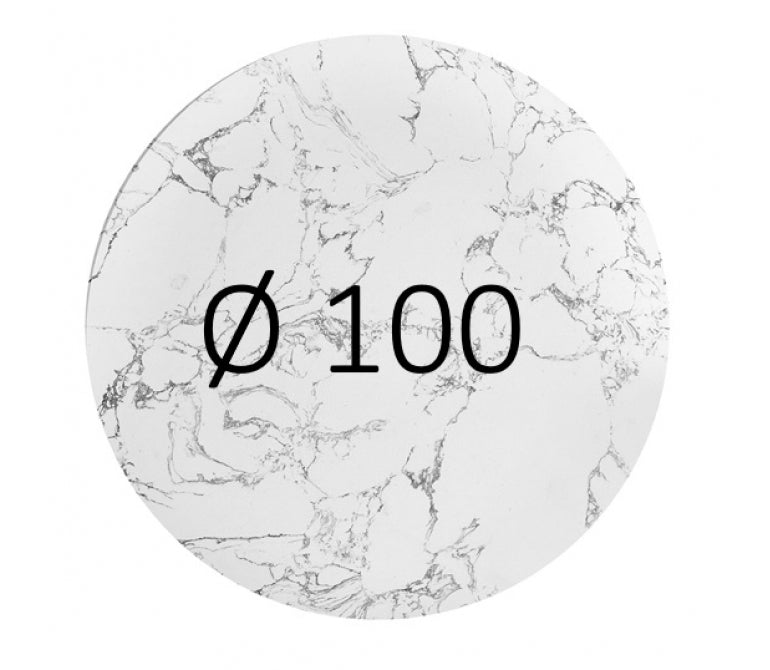 Tavolo da pranzo con base dorata e marmo bianco