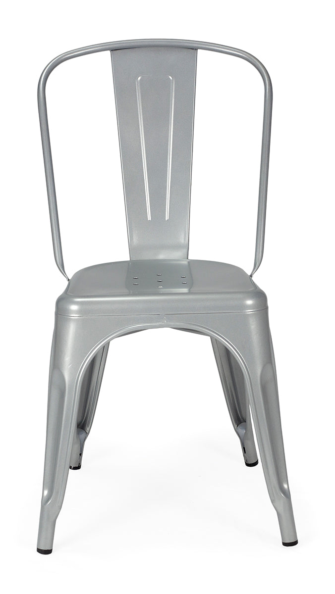 Sedia da pranzo in acciaio Nux