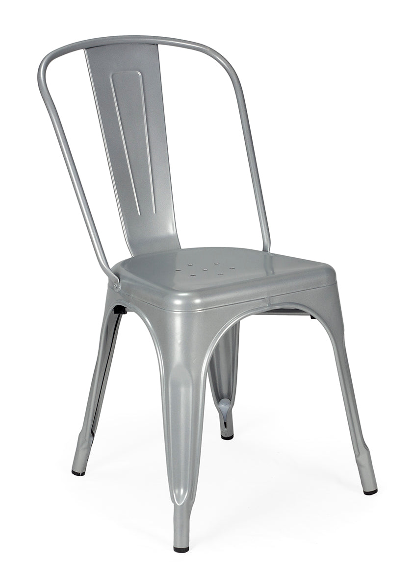 Sedia da pranzo in acciaio Nux