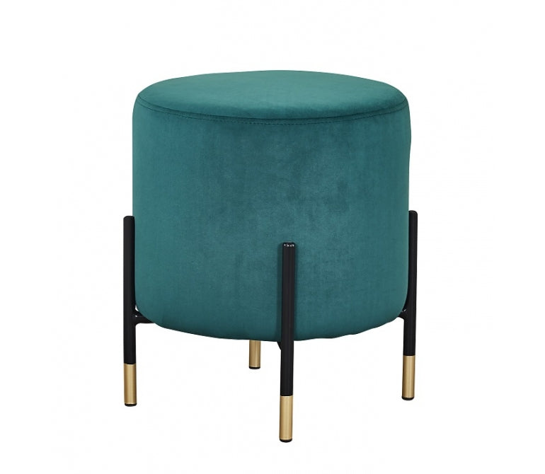Sgabello basso Orenda in velluto verde