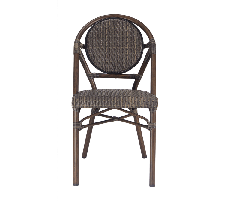 Chaise d'extérieur parisienne Adel moka