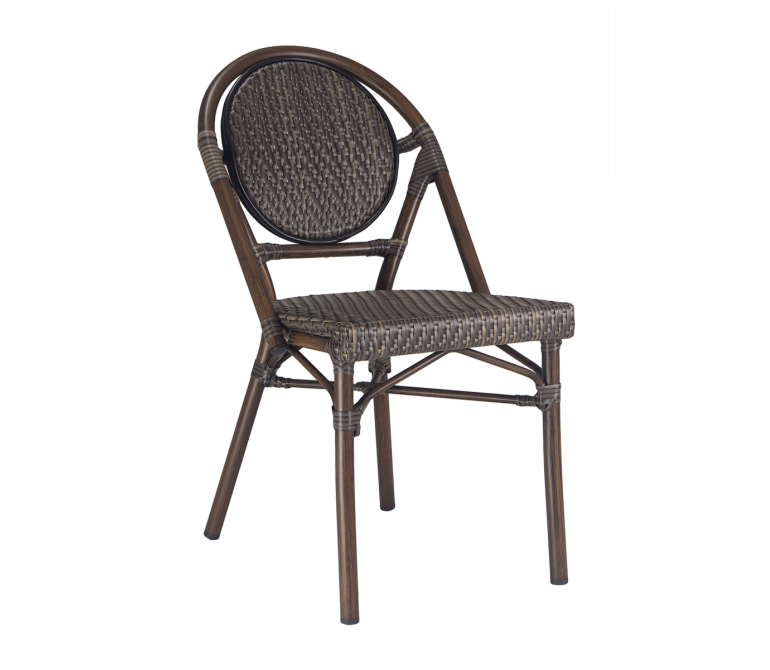 Chaise d'extérieur parisienne Adel moka