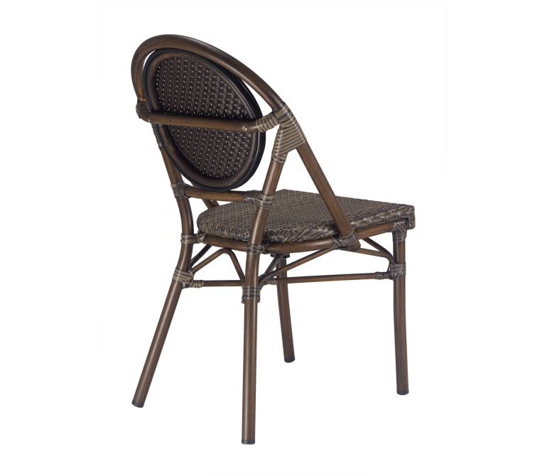 Chaise d'extérieur parisienne Adel moka