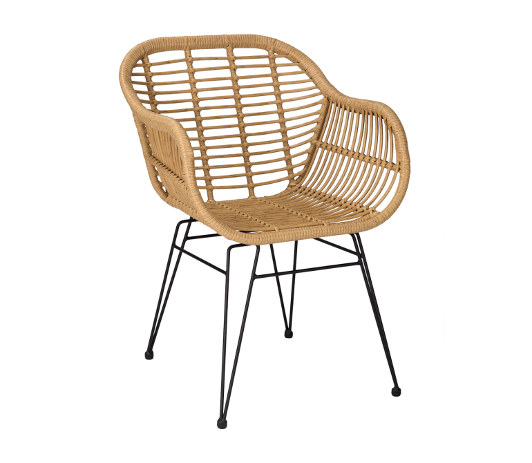 Chaise à manger nordique en rotin Elba