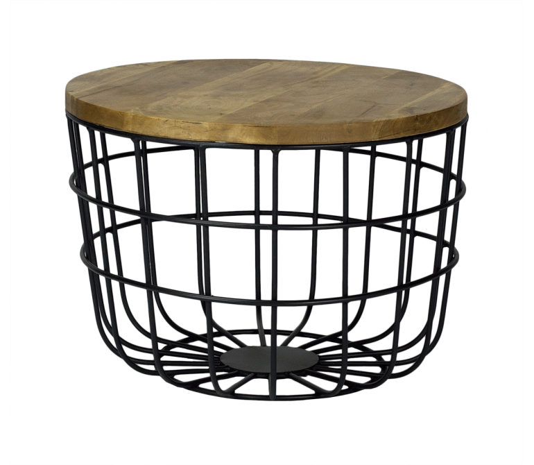 Mesa Auxiliar vintage negra Ebora