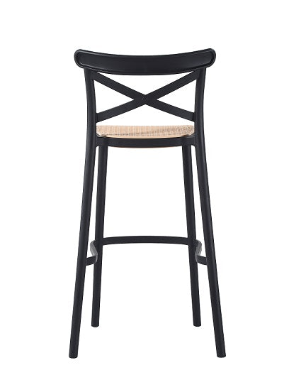 Taburete de bar alto apilable Cross polipropileno