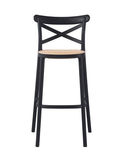 Taburete de bar alto apilable Cross polipropileno