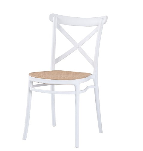 Sedia da pranzo impilabile in polipropilene Cross