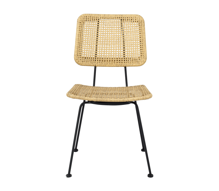 Chaise de salle à manger Denia en rotin naturel