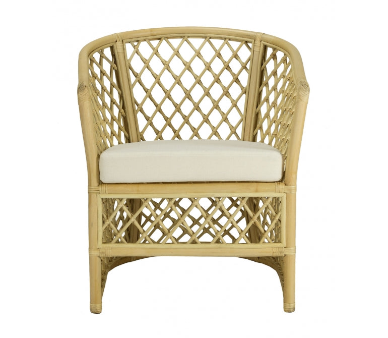 Cadeirão de rotim tecido natural Hebert