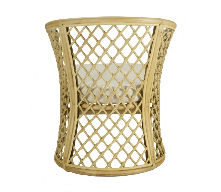 Natuurlijke geweven rotan fauteuil Hebert