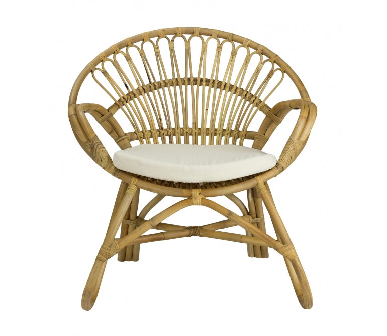 Sillón de rattan natural trenzado Jofré