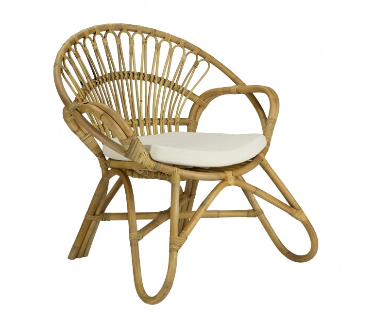 Sillón de rattan natural trenzado Jofré