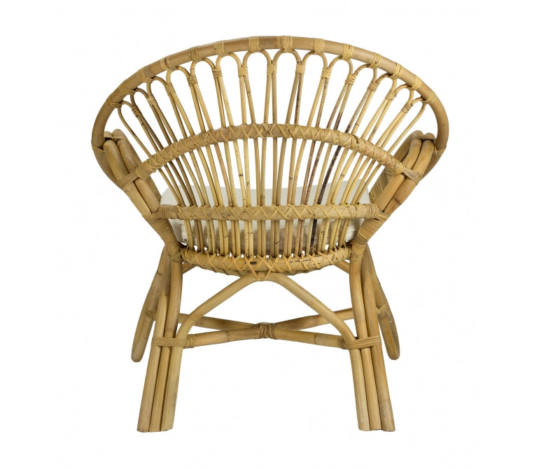 Cadeirão de rotim natural entrançado Jofré