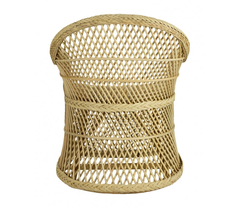 Fauteuil en rotin tressé naturel Aiden