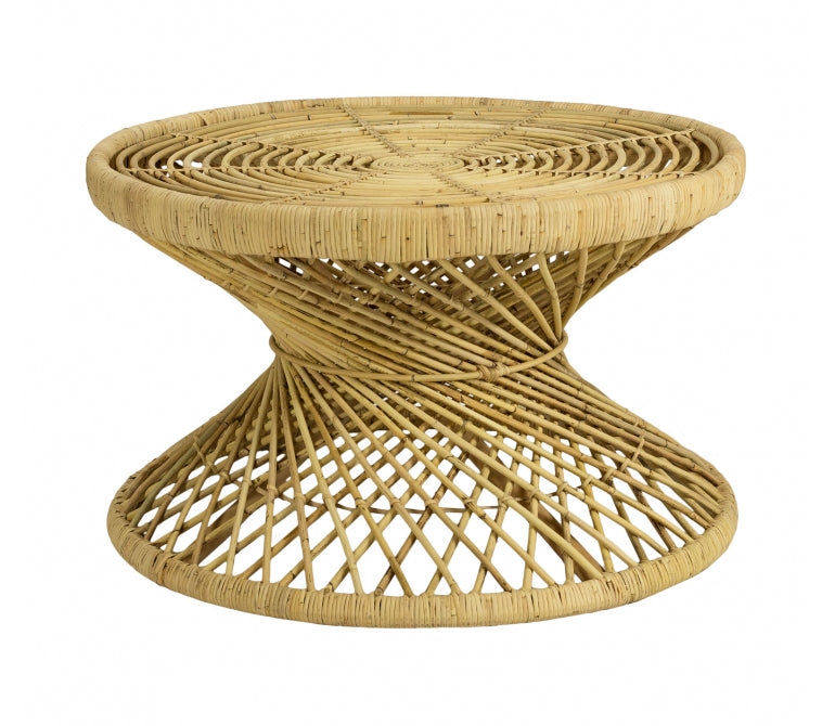 Table d'appoint en rotin naturel D.80 Alysa