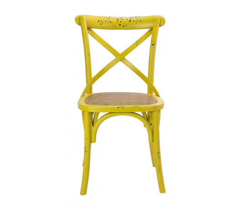 Vieille chaise de salle à manger Cross antiqued colours
