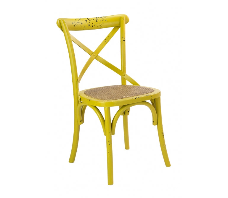 Vieille chaise de salle à manger Cross antiqued colours