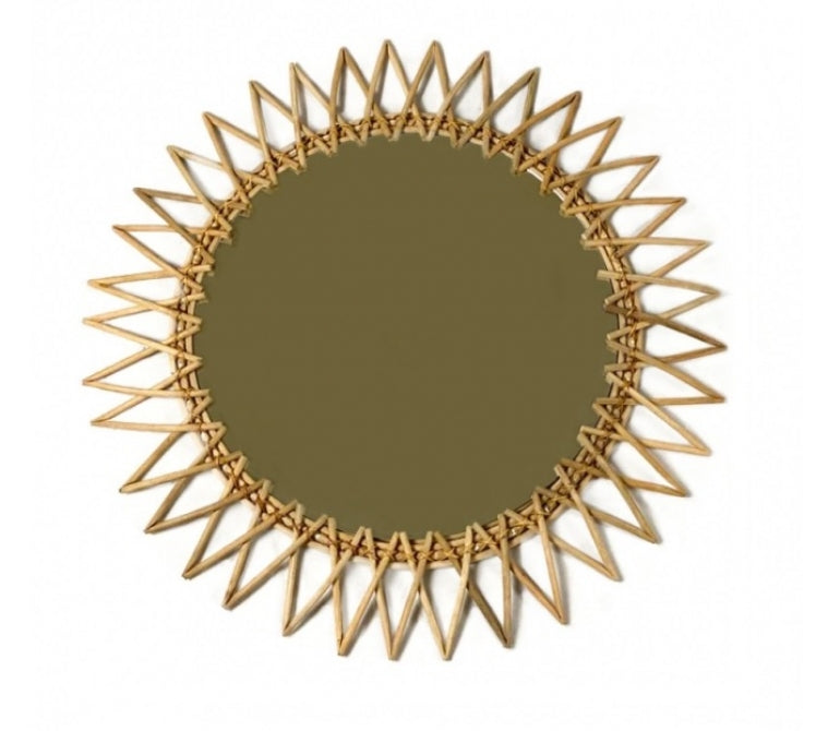 Specchio in rattan D.80 Sabyn