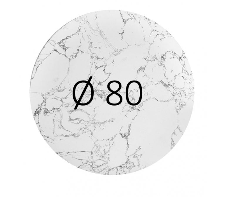 Tavolo da pranzo con base dorata e marmo bianco