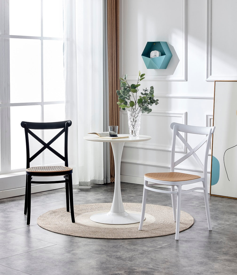 Sedia da pranzo impilabile in polipropilene Cross