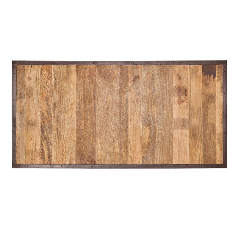 Mesa de comedor de madera y acero 200x100 Rex