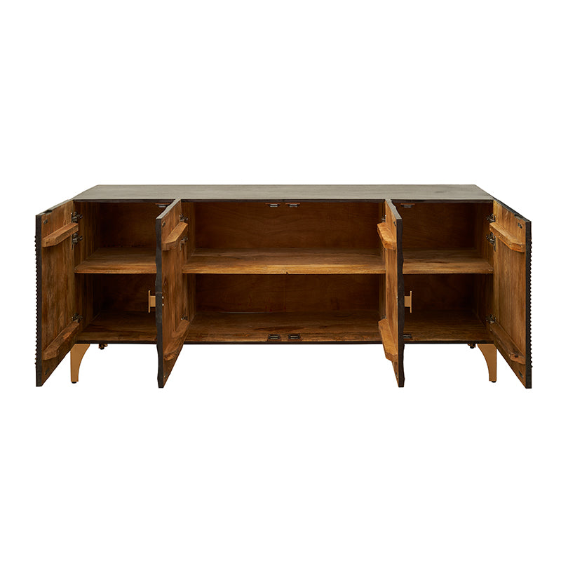 Aparador de madera de mango color negro Tessa