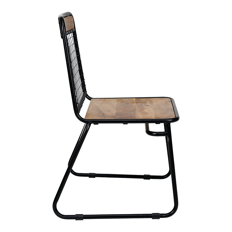 Chaise de salle à manger vintage en bois Alba