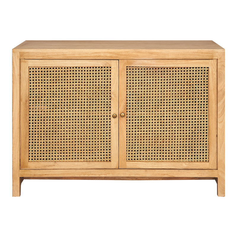 Aparador madera 2 puertas ratan Haida