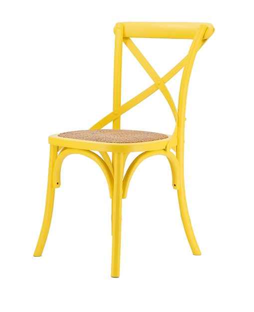 Silla de comedor vintage Cross amarillo
