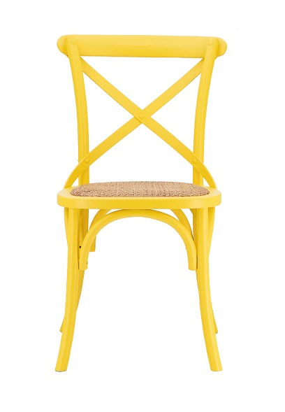 Silla de comedor vintage Cross amarillo