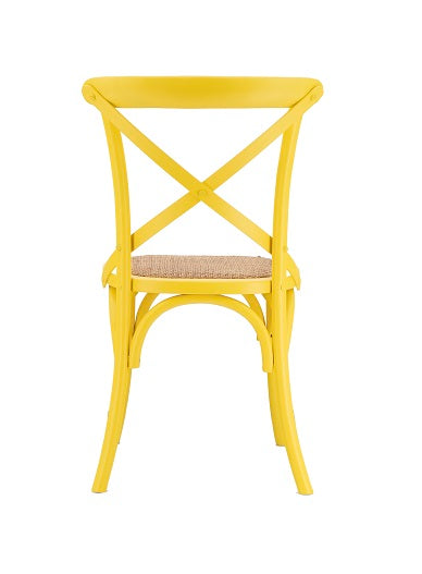 Sedia da pranzo vintage Cross yellow