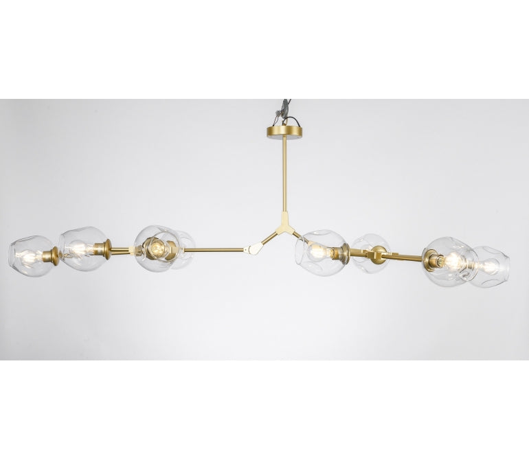 Lámpara de suspensión Chandelier oro Adel 9p